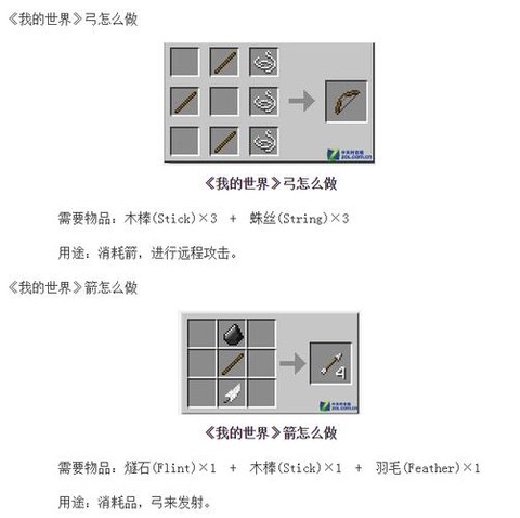 我的世界弓箭怎么合成[图1]